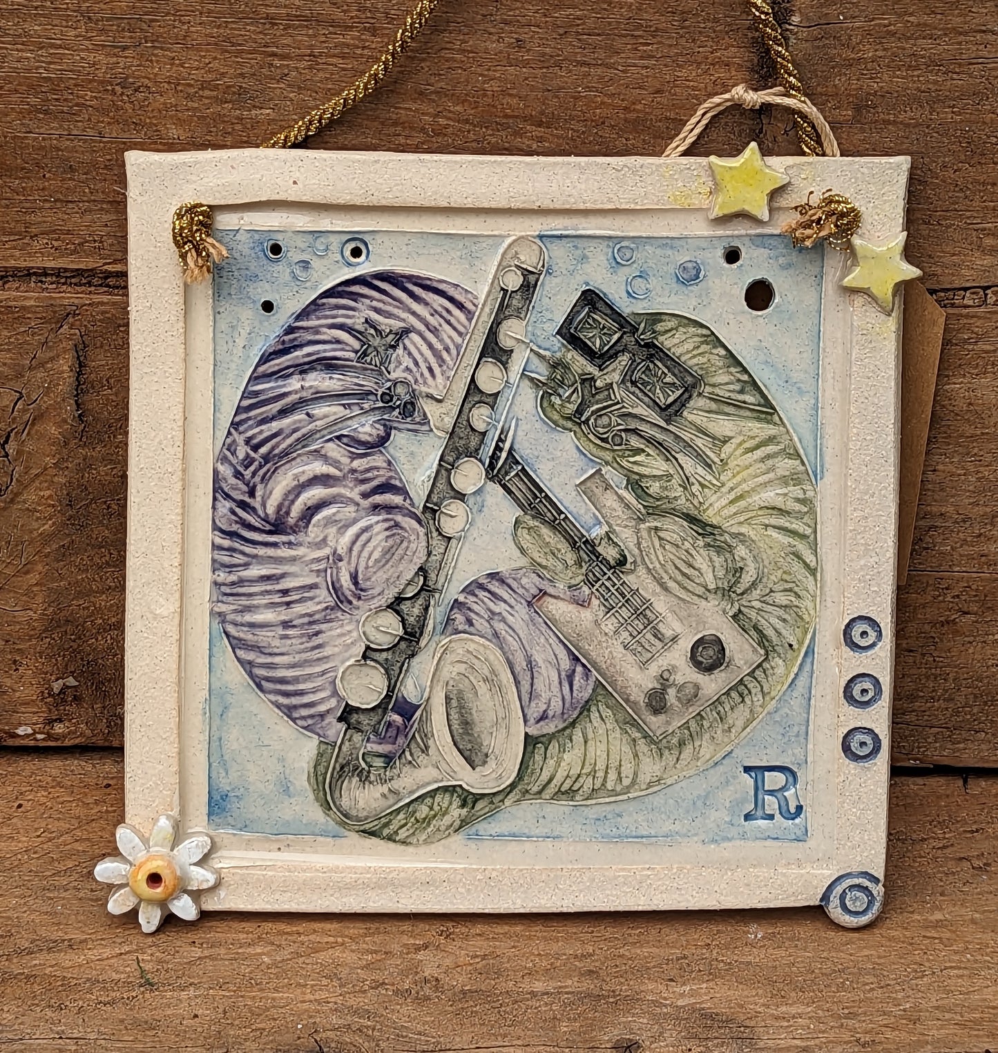 "COWTOWN" - ceramic plaque